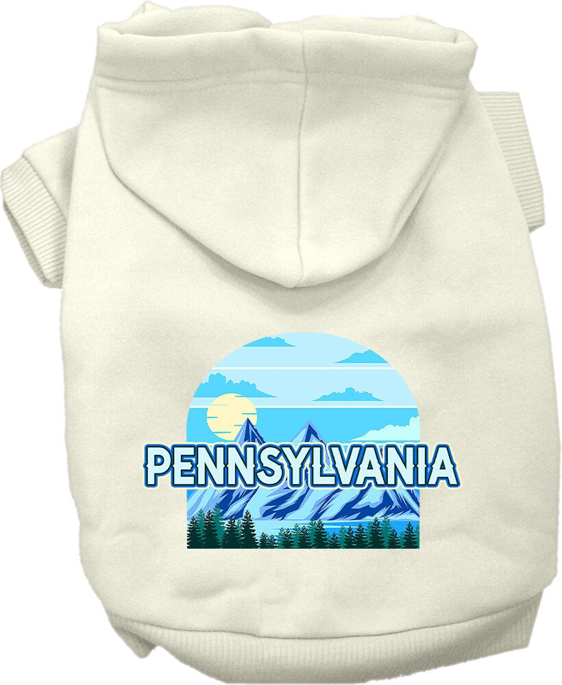 Pet Dog & Cat Screen Printed Hoodie for Small to Medium Pets (Sizes XS-XL), "Pennsylvania Trailblazer"