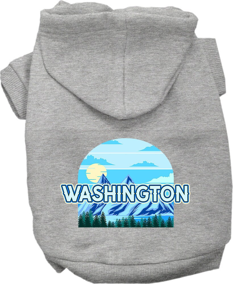 Pet Dog & Cat Screen Printed Hoodie for Small to Medium Pets (Sizes XS-XL), "Washington Trailblazer"