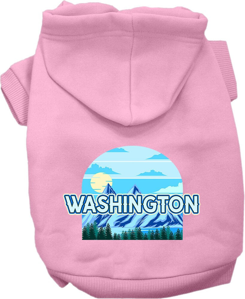 Pet Dog & Cat Screen Printed Hoodie for Small to Medium Pets (Sizes XS-XL), "Washington Trailblazer"