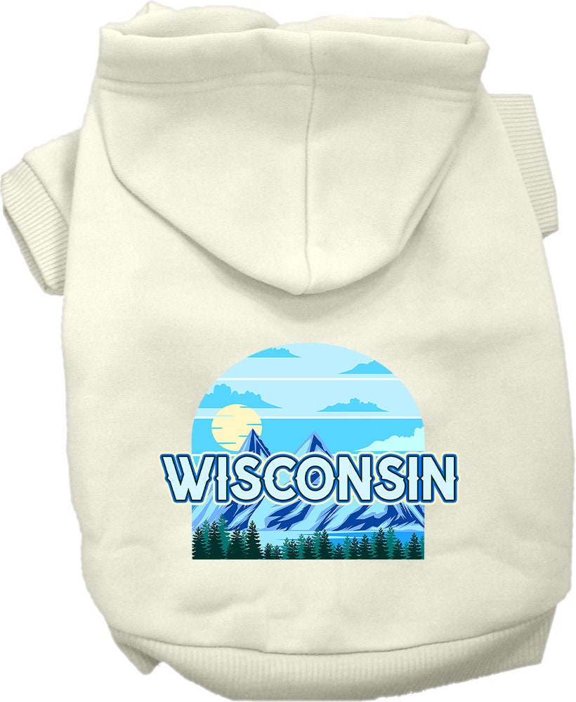 Pet Dog & Cat Screen Printed Hoodie for Small to Medium Pets (Sizes XS-XL), "Wisconsin Trailblazer"