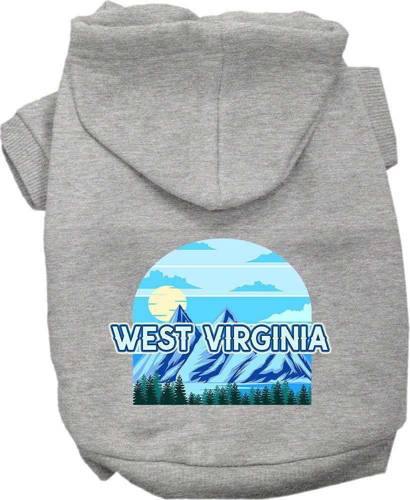 Pet Dog & Cat Screen Printed Hoodie for Small to Medium Pets (Sizes XS-XL), "West Virginia Trailblazer"