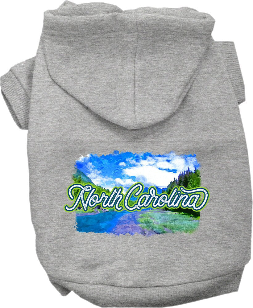 Pet Dog & Cat Screen Printed Hoodie for Small to Medium Pets (Sizes XS-XL), "North Carolina Summer"