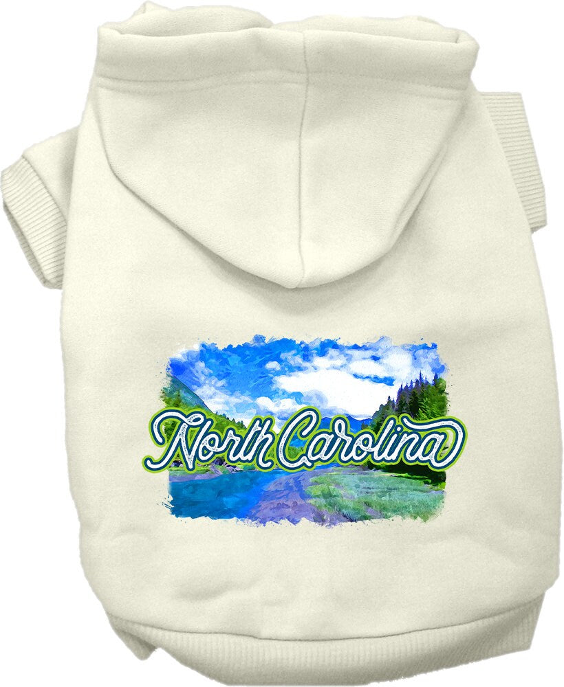 Pet Dog & Cat Screen Printed Hoodie for Small to Medium Pets (Sizes XS-XL), "North Carolina Summer"