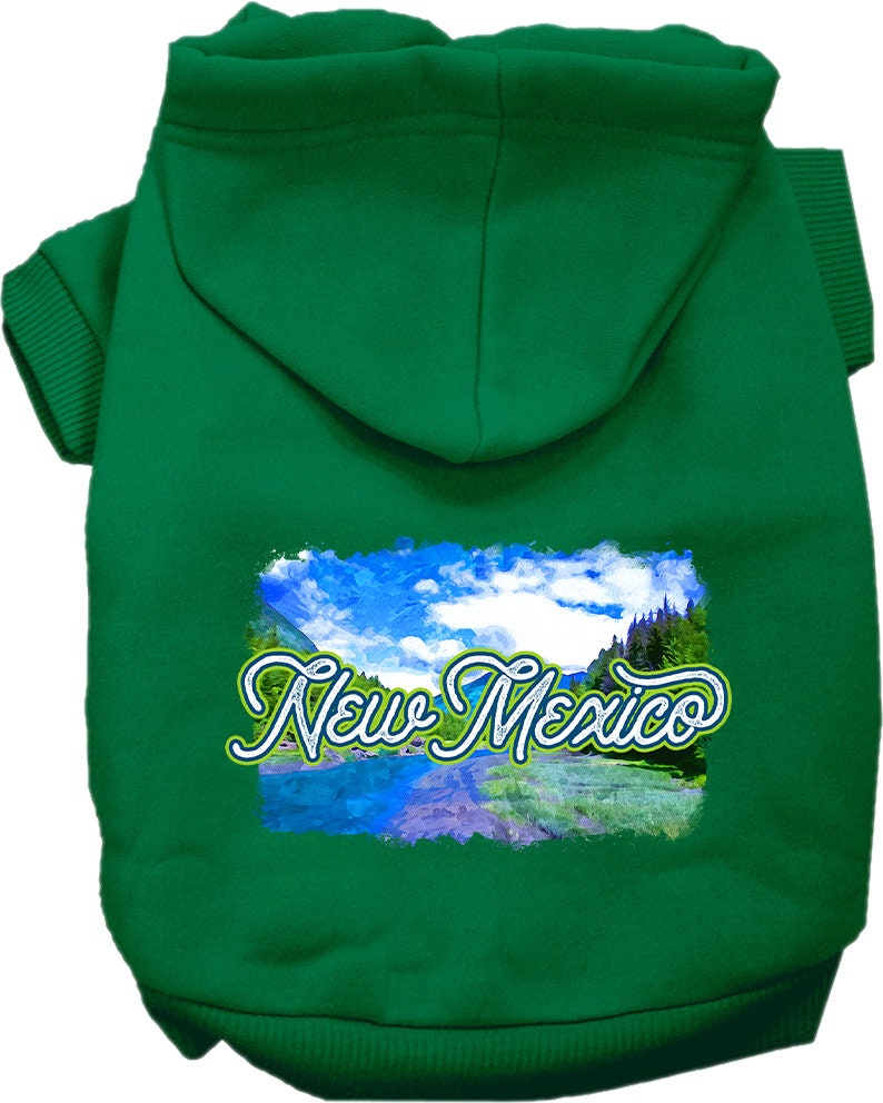 Pet Dog & Cat Screen Printed Hoodie for Small to Medium Pets (Sizes XS-XL), "New Mexico Summer"