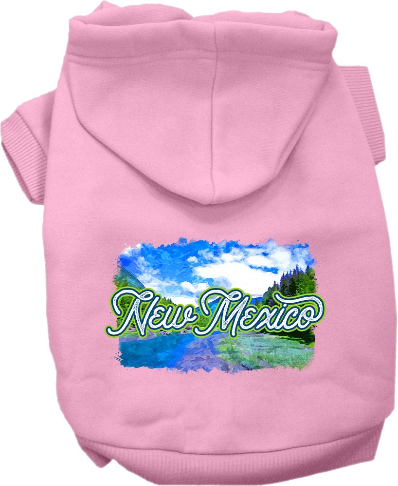 Pet Dog & Cat Screen Printed Hoodie for Small to Medium Pets (Sizes XS-XL), "New Mexico Summer"