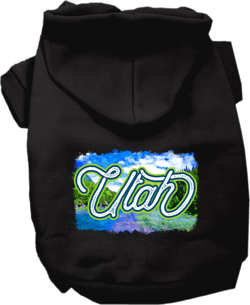 Pet Dog & Cat Screen Printed Hoodie for Small to Medium Pets (Sizes XS-XL), "Utah Summer"