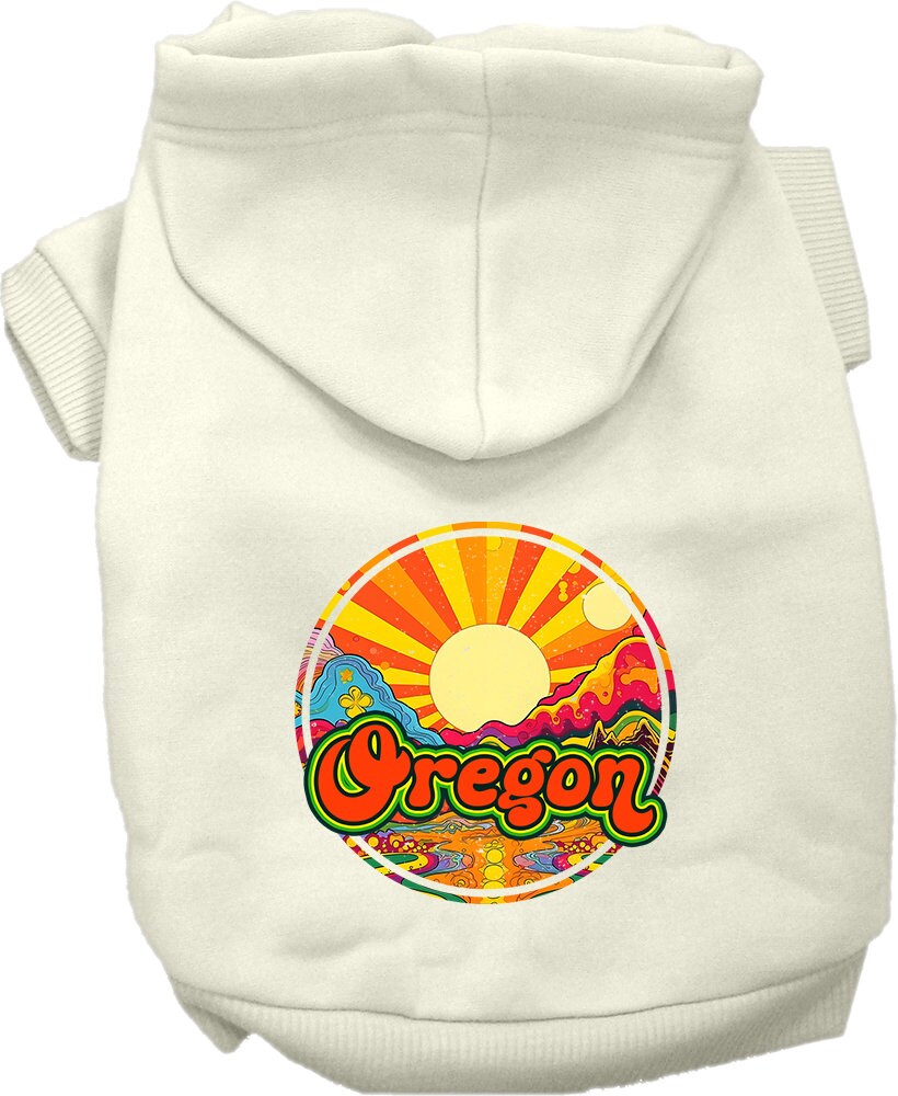 Pet Dog & Cat Screen Printed Hoodie for Small to Medium Pets (Sizes XS-XL), "Oregon Mellow Mountain"