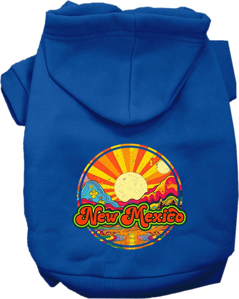 Pet Dog & Cat Screen Printed Hoodie for Small to Medium Pets (Sizes XS-XL), "New Mexico Mellow Mountain"