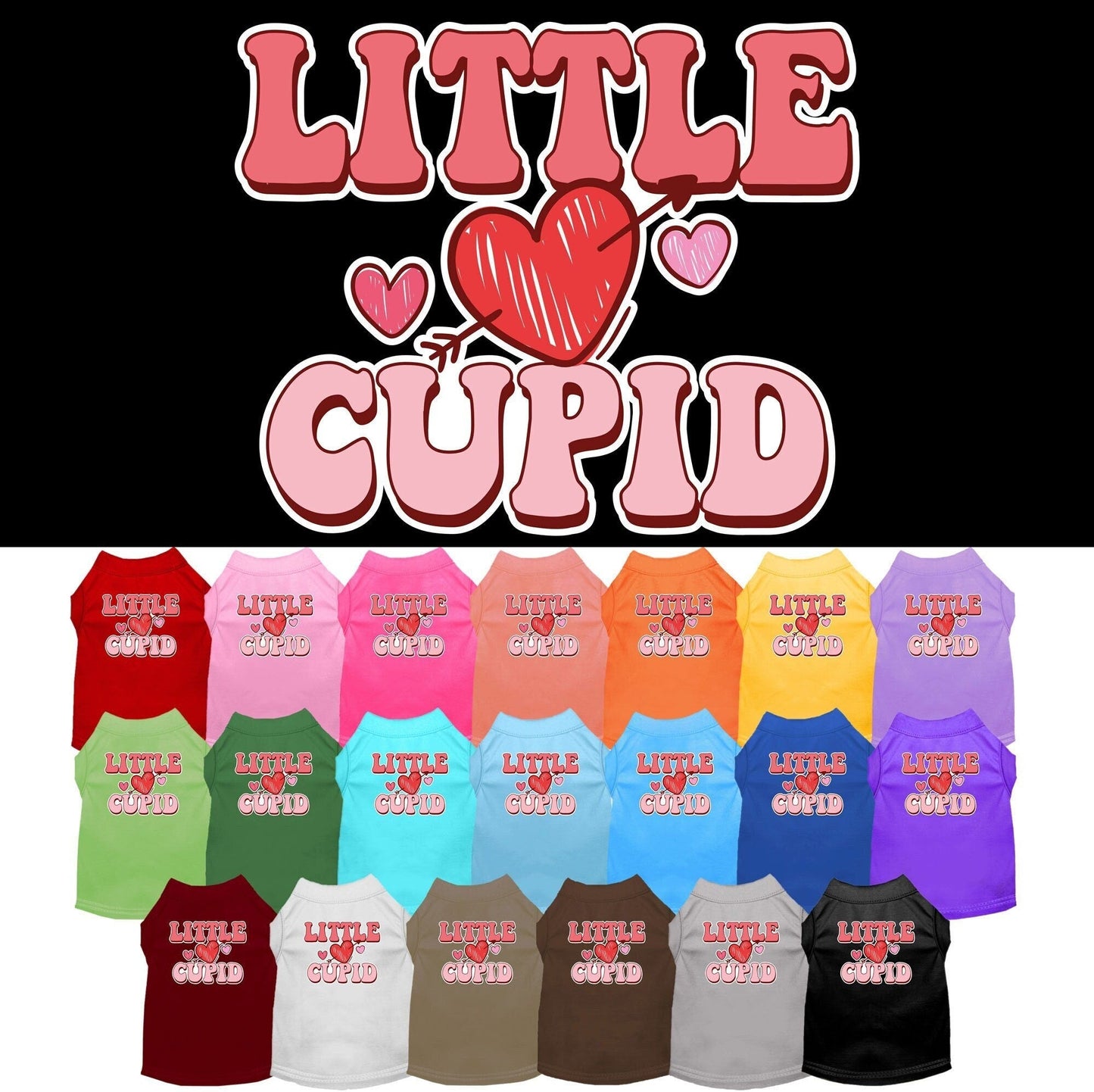 Pet Dog & Cat Screen Printed Shirt "Little Cupid"