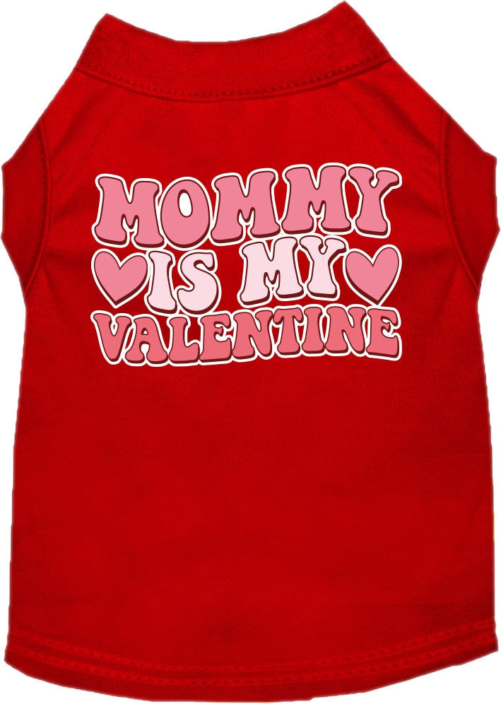 Pet Dog & Cat Screen Printed Shirt for Medium to Large Pets (Sizes 2XL-6XL), "Mommy Is My Valentine"