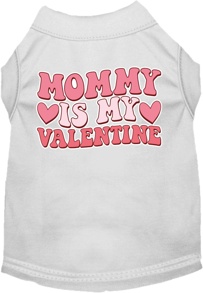 Pet Dog & Cat Screen Printed Shirt for Medium to Large Pets (Sizes 2XL-6XL), "Mommy Is My Valentine"