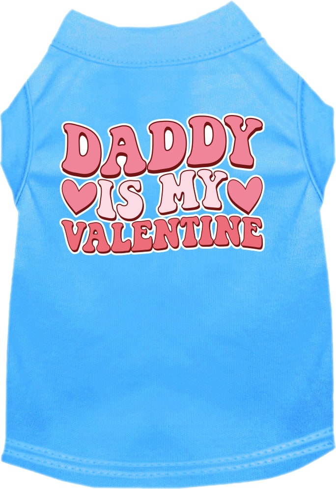 Pet Dog & Cat Screen Printed Shirt "Daddy Is My Valentine"