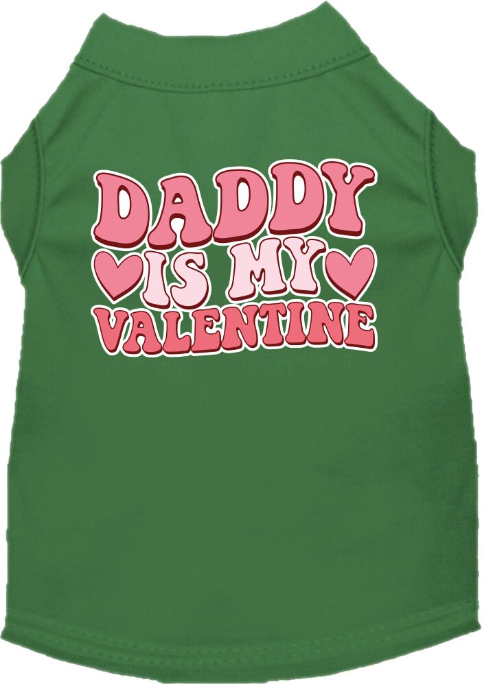 Pet Dog & Cat Screen Printed Shirt "Daddy Is My Valentine"