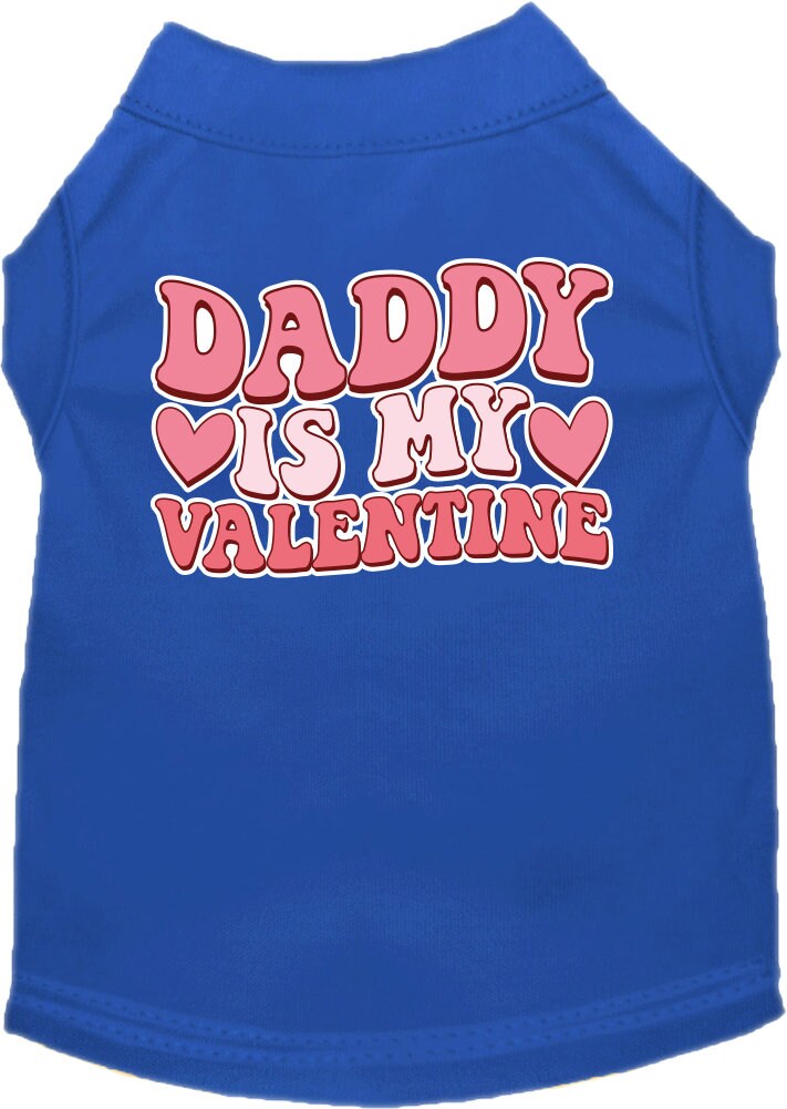 Pet Dog & Cat Screen Printed Shirt "Daddy Is My Valentine"