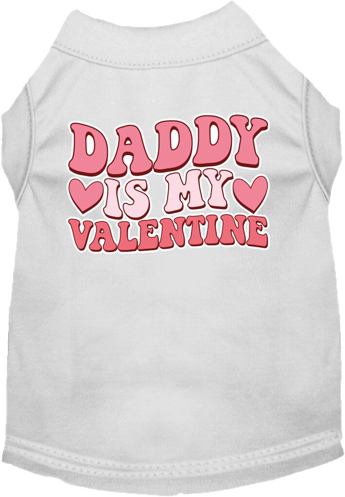 Pet Dog & Cat Screen Printed Shirt "Daddy Is My Valentine"