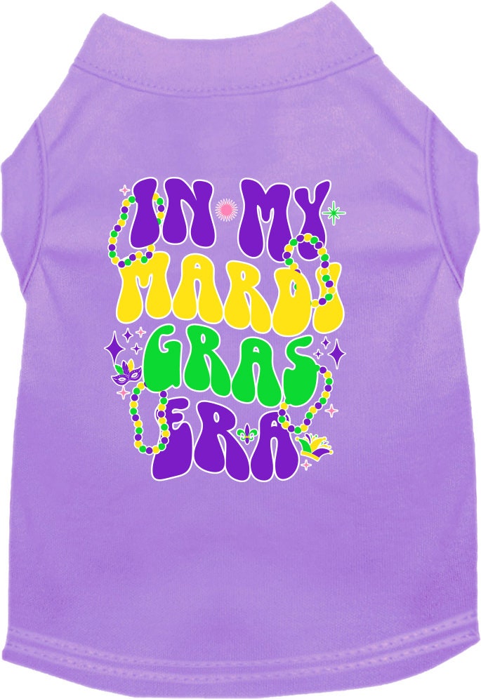 Pet Dog & Cat Screen Printed Shirt for Medium to Large Pets (Sizes 2XL-6XL), "In My Mardi Gras Era"