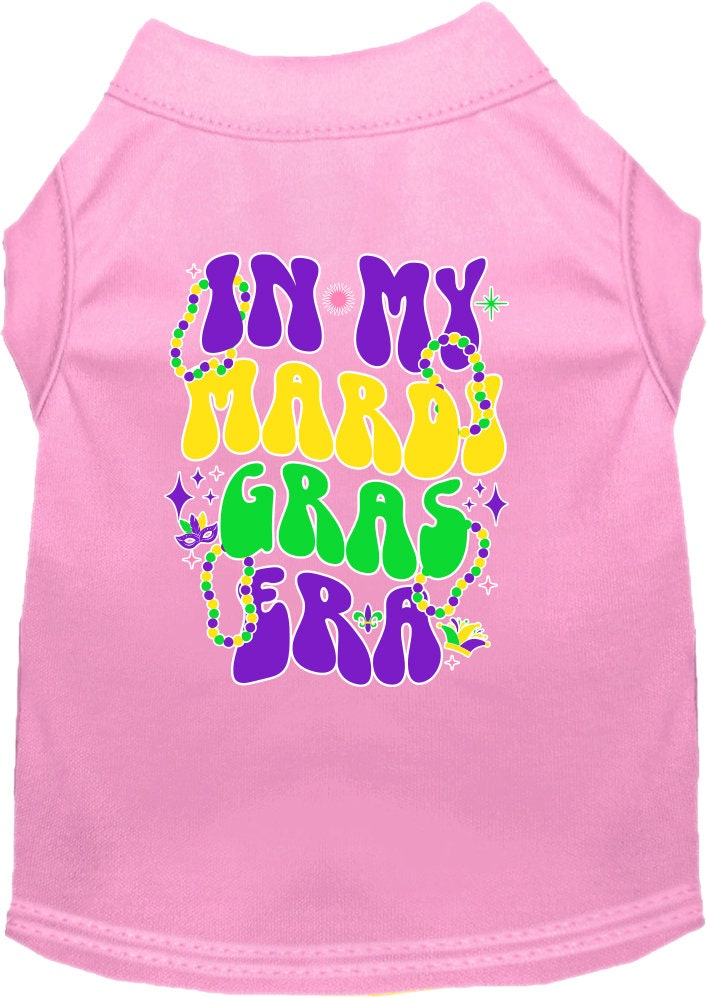 Pet Dog & Cat Screen Printed Shirt for Medium to Large Pets (Sizes 2XL-6XL), "In My Mardi Gras Era"