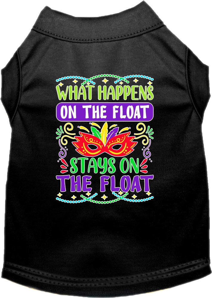 Pet Dog & Cat Screen Printed Shirt "What Happens On The Float, Stays On The Float"