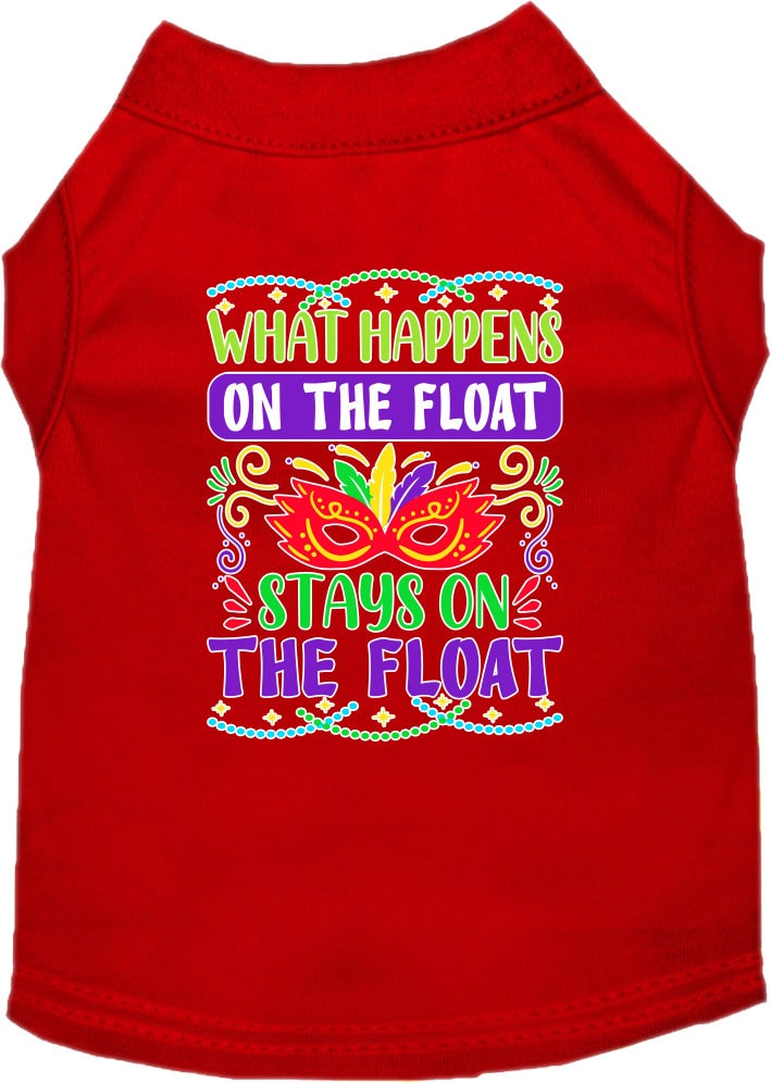 Pet Dog & Cat Screen Printed Shirt "What Happens On The Float, Stays On The Float"