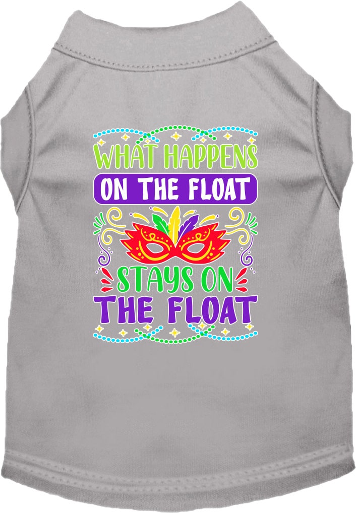 Pet Dog & Cat Screen Printed Shirt "What Happens On The Float, Stays On The Float"