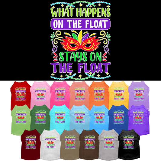 Pet Dog & Cat Screen Printed Shirt "What Happens On The Float, Stays On The Float"