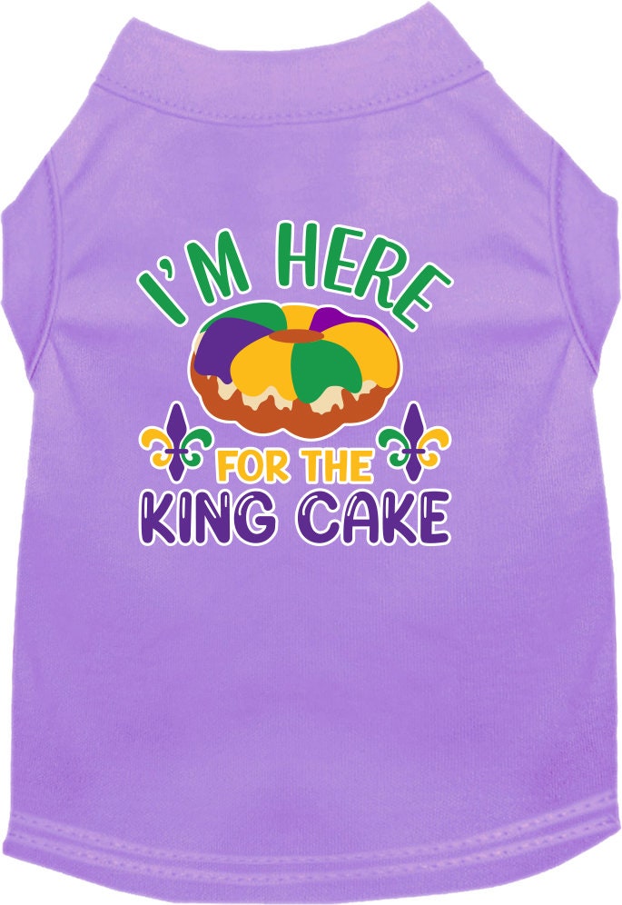 Pet Dog & Cat Screen Printed Shirt "I'm Here For The King Cake"