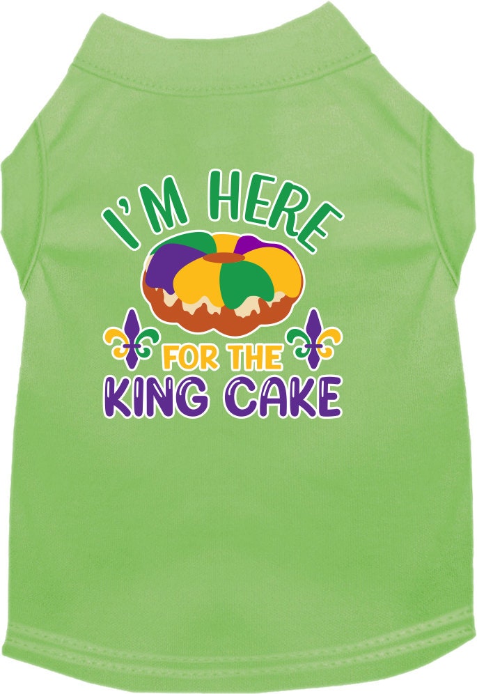 Pet Dog & Cat Screen Printed Shirt "I'm Here For The King Cake"