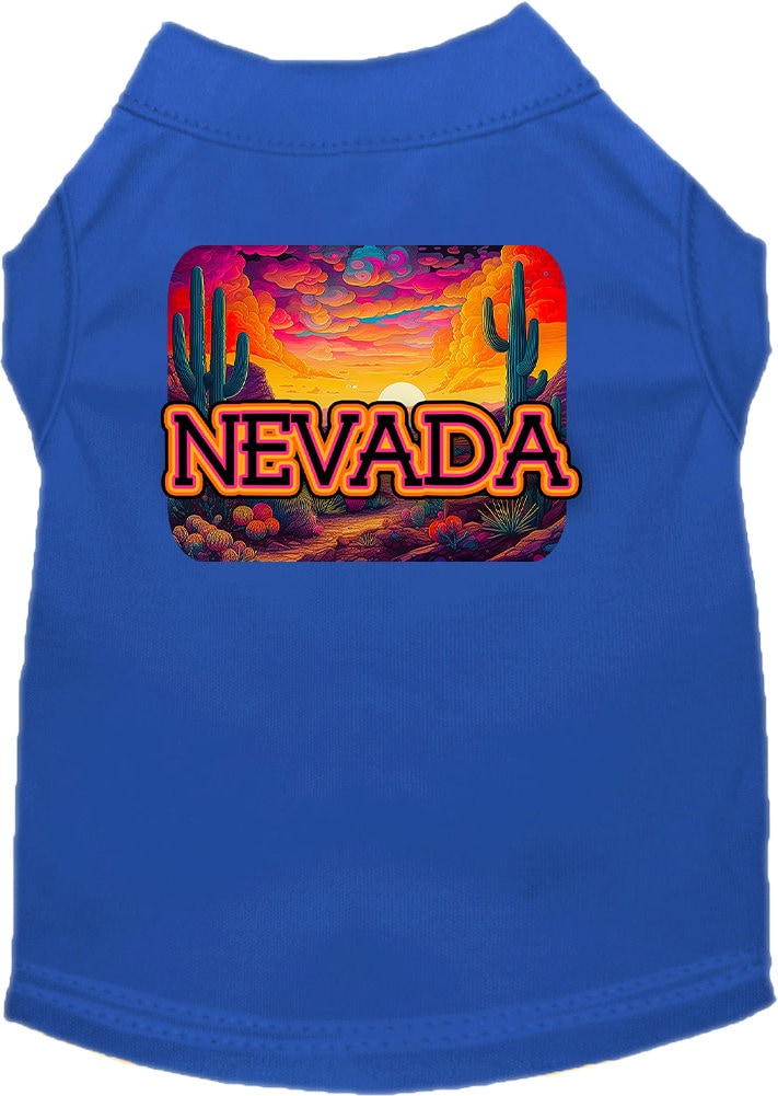 Pet Dog & Cat Screen Printed Shirt for Medium to Large Pets (Sizes 2XL-6XL), "Nevada Neon Desert"