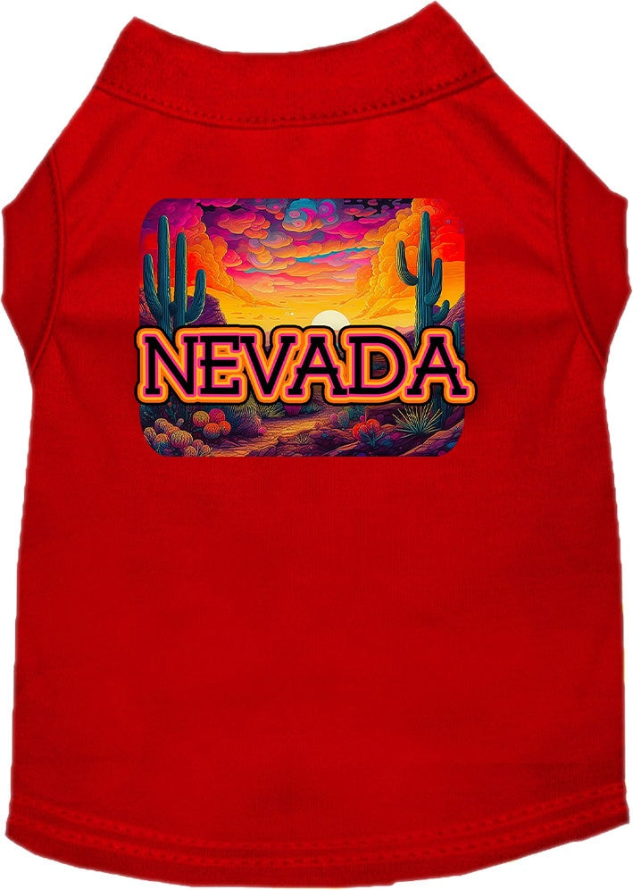 Pet Dog & Cat Screen Printed Shirt for Medium to Large Pets (Sizes 2XL-6XL), "Nevada Neon Desert"