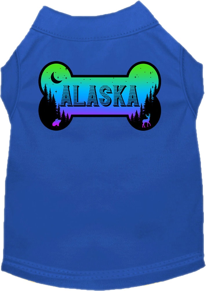 Pet Dog & Cat Screen Printed Shirt for Small to Medium Pets (Sizes XS-XL), "Alaska Mountain Shades"