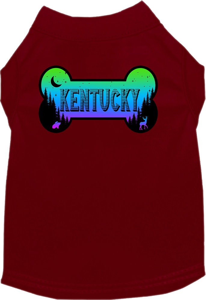 Pet Dog & Cat Screen Printed Shirt for Small to Medium Pets (Sizes XS-XL), "Kentucky Mountain Shades"