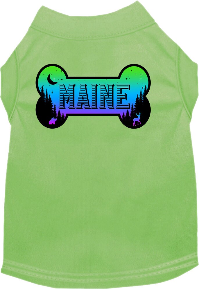 Pet Dog & Cat Screen Printed Shirt for Small to Medium Pets (Sizes XS-XL), "Maine Mountain Shades"