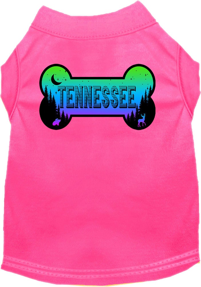 Pet Dog & Cat Screen Printed Shirt for Small to Medium Pets (Sizes XS-XL), "Tennessee Mountain Shades"