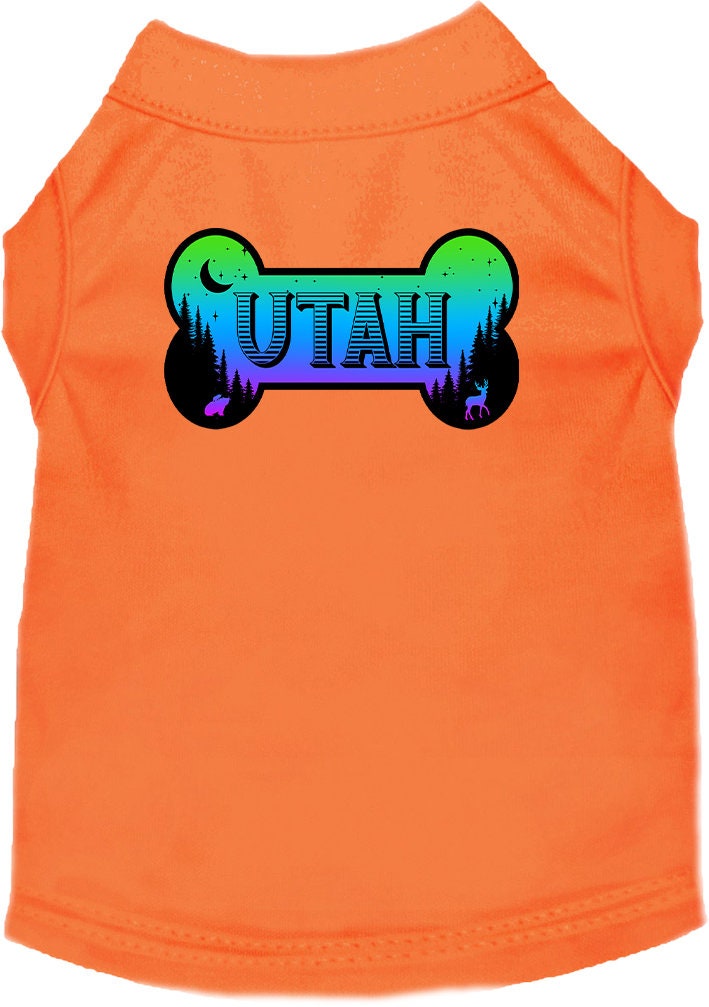 Pet Dog & Cat Screen Printed Shirt for Small to Medium Pets (Sizes XS-XL), "Utah Mountain Shades"