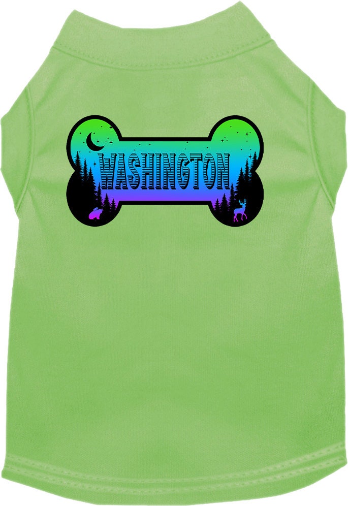 Pet Dog & Cat Screen Printed Shirt for Small to Medium Pets (Sizes XS-XL), "Washington Mountain Shades"