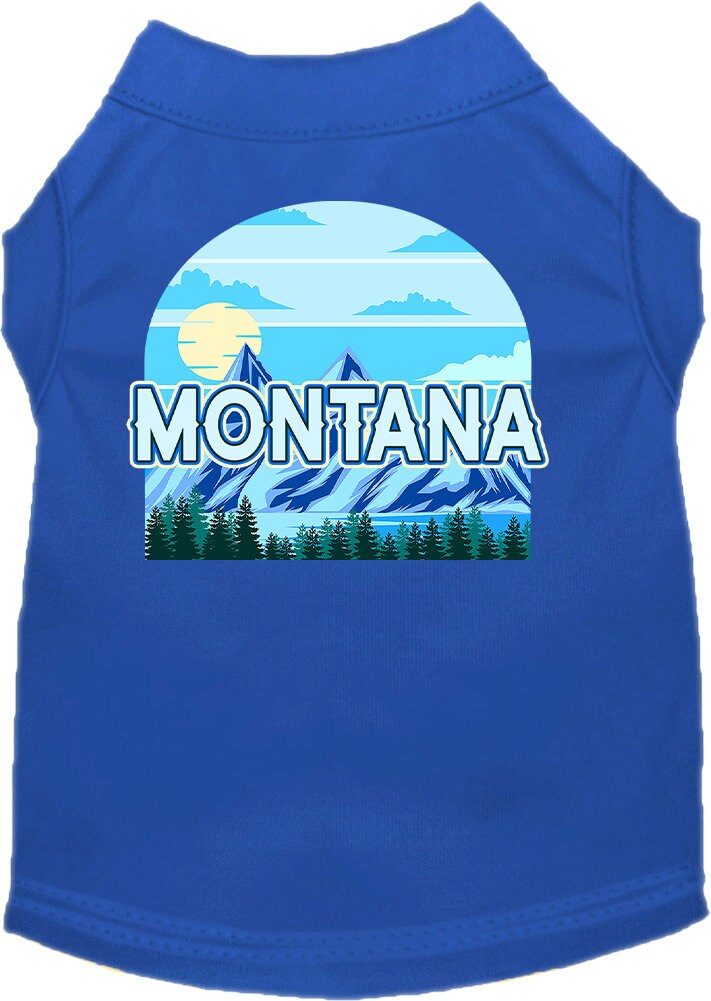 Pet Dog & Cat Screen Printed Shirt for Medium to Large Pets (Sizes 2XL-6XL), "Montana Trailblazer"