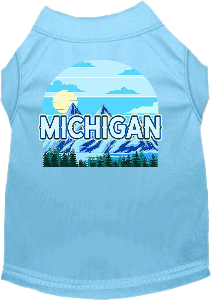 Pet Dog & Cat Screen Printed Shirt for Small to Medium Pets (Sizes XS-XL), "Michigan Trailblazer"