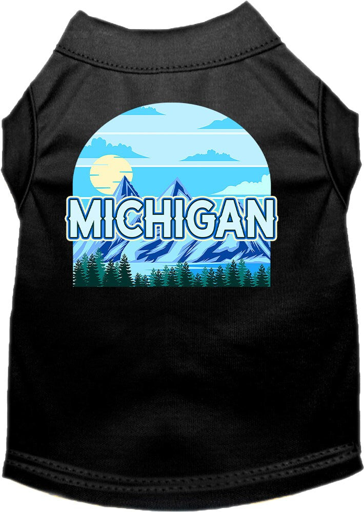 Pet Dog & Cat Screen Printed Shirt for Small to Medium Pets (Sizes XS-XL), "Michigan Trailblazer"