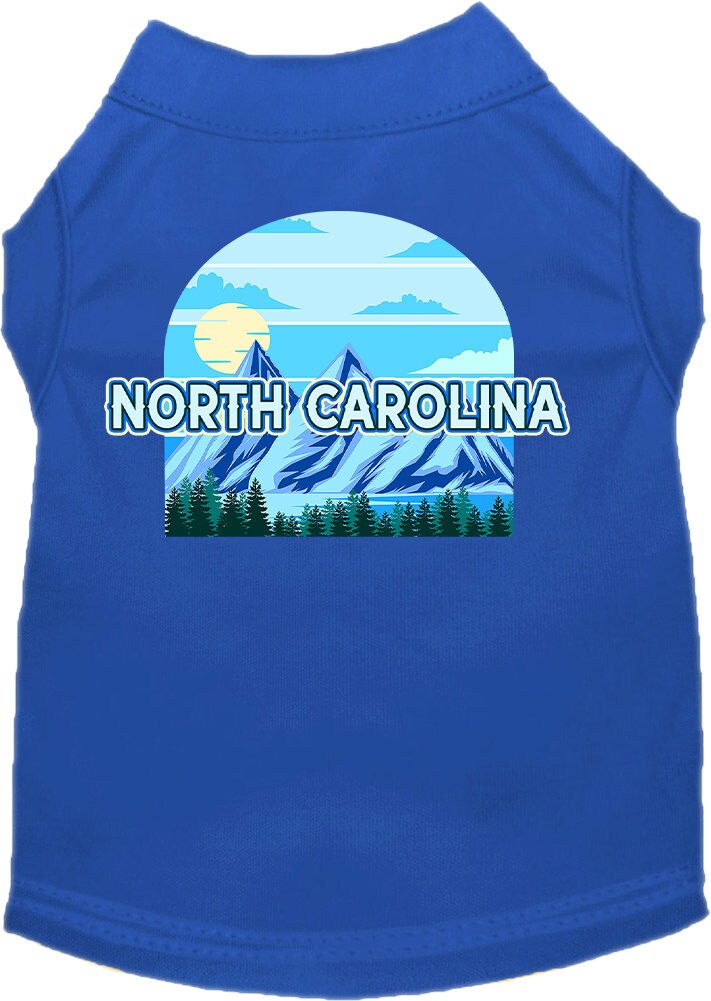 Pet Dog & Cat Screen Printed Shirt for Small to Medium Pets (Sizes XS-XL), "North Carolina Trailblazer"