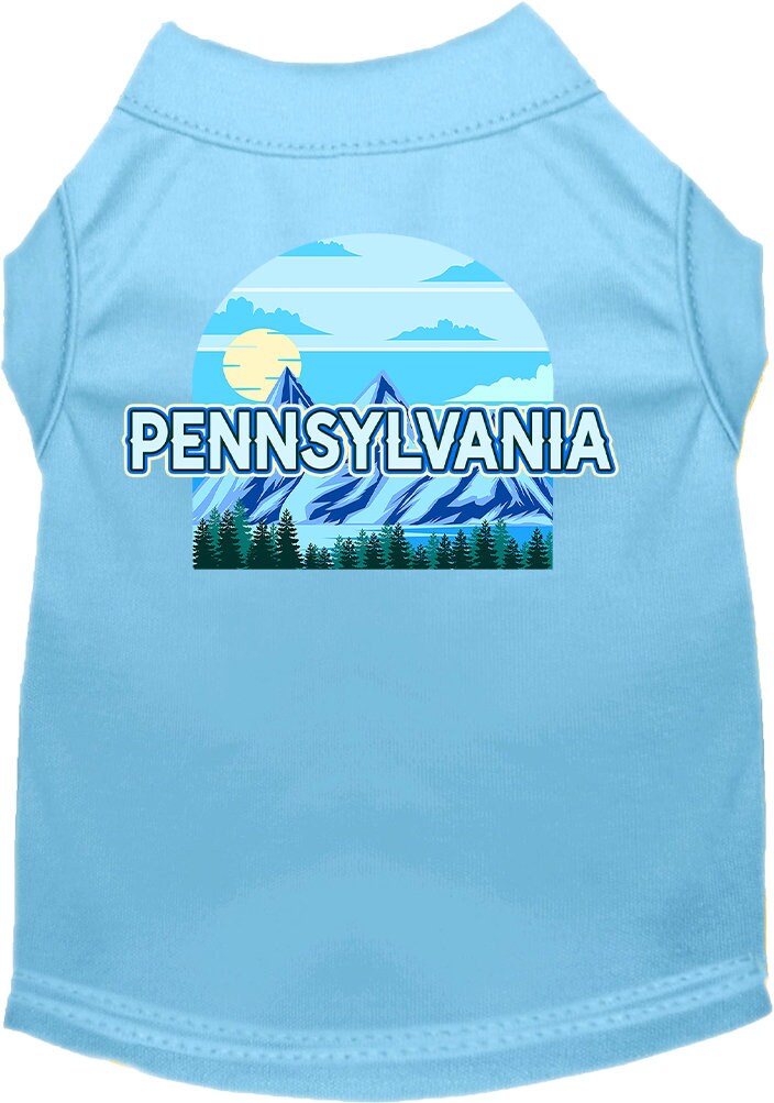 Pet Dog & Cat Screen Printed Shirt for Small to Medium Pets (Sizes XS-XL), "Pennsylvania Trailblazer"