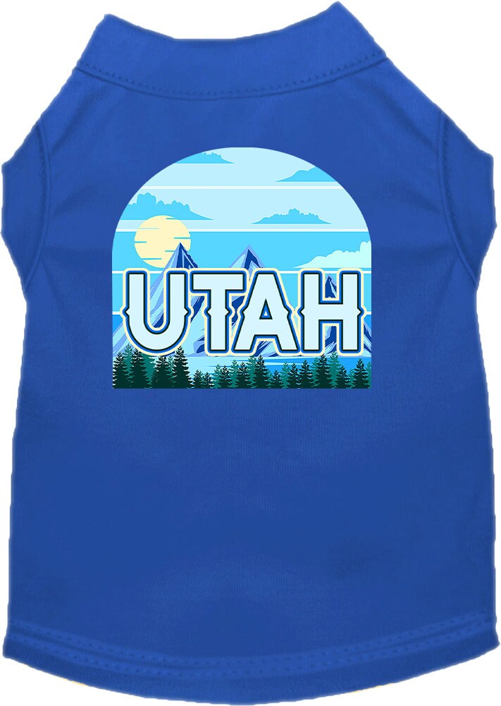 Pet Dog & Cat Screen Printed Shirt for Small to Medium Pets (Sizes XS-XL), "Utah Trailblazer"