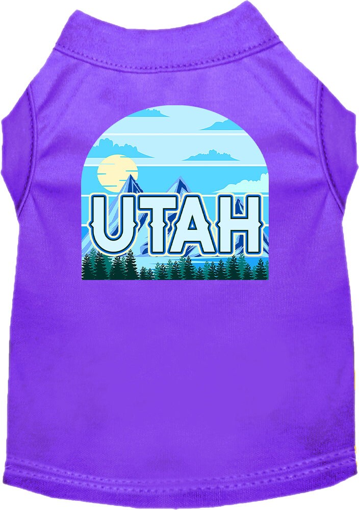 Pet Dog & Cat Screen Printed Shirt for Small to Medium Pets (Sizes XS-XL), "Utah Trailblazer"