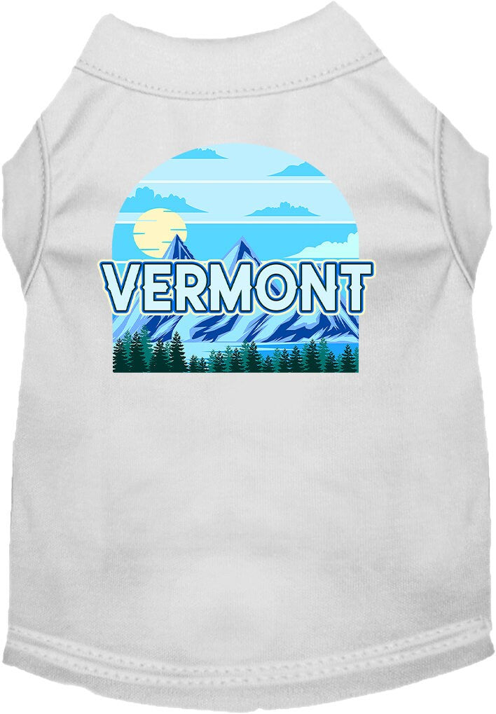 Pet Dog & Cat Screen Printed Shirt for Small to Medium Pets (Sizes XS-XL), "Vermont Trailblazer"