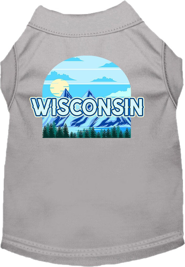 Pet Dog & Cat Screen Printed Shirt for Small to Medium Pets (Sizes XS-XL), "Wisconsin Trailblazer"