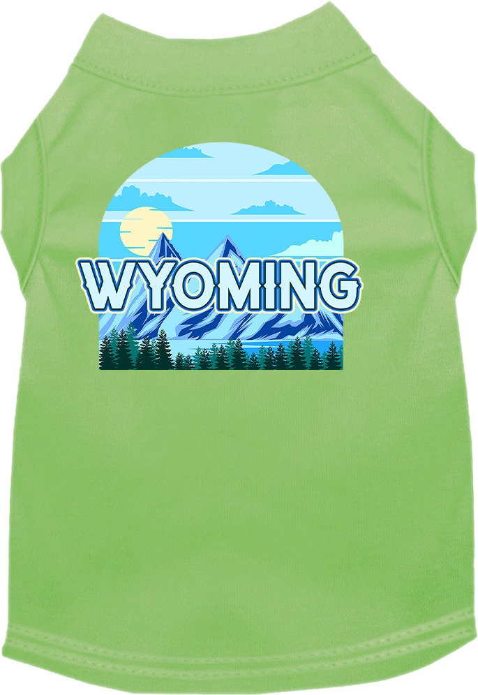 Pet Dog & Cat Screen Printed Shirt for Small to Medium Pets (Sizes XS-XL), "Wyoming Trailblazer"