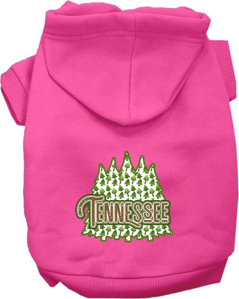 Pet Dog & Cat Screen Printed Hoodie for Small to Medium Pets (Sizes XS-XL), "Tennessee Woodland Trees"