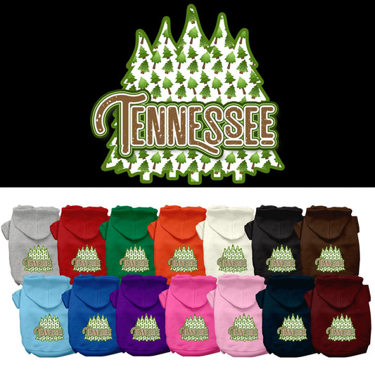 Pet Dog & Cat Screen Printed Hoodie for Small to Medium Pets (Sizes XS-XL), "Tennessee Woodland Trees"