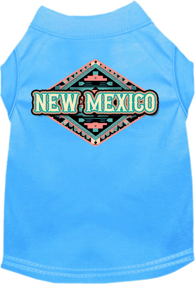 Pet Dog & Cat Screen Printed Shirt for Medium to Large Pets (Sizes 2XL-6XL), "New Mexico Peach Aztec"