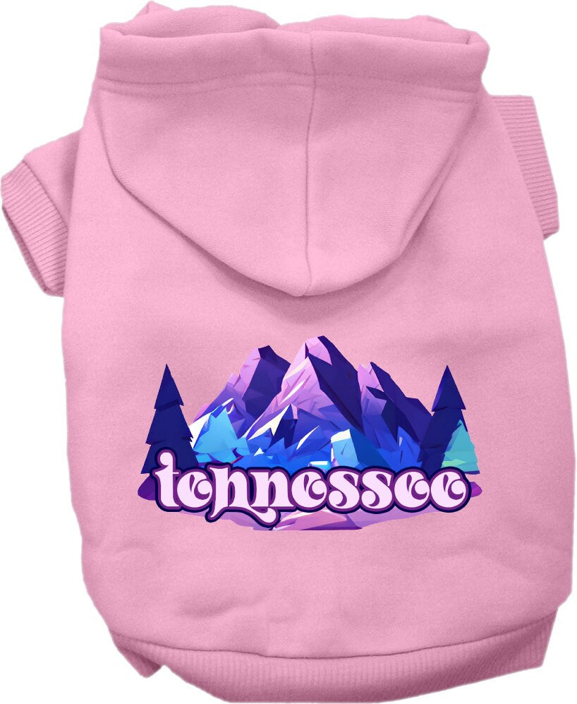 Pet Dog & Cat Screen Printed Hoodie for Small to Medium Pets (Sizes XS-XL), "Tennessee Alpine Pawscape"