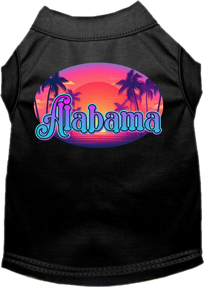 Pet Dog & Cat Screen Printed Shirt for Small to Medium Pets (Sizes XS-XL), "Alabama Classic Beach"